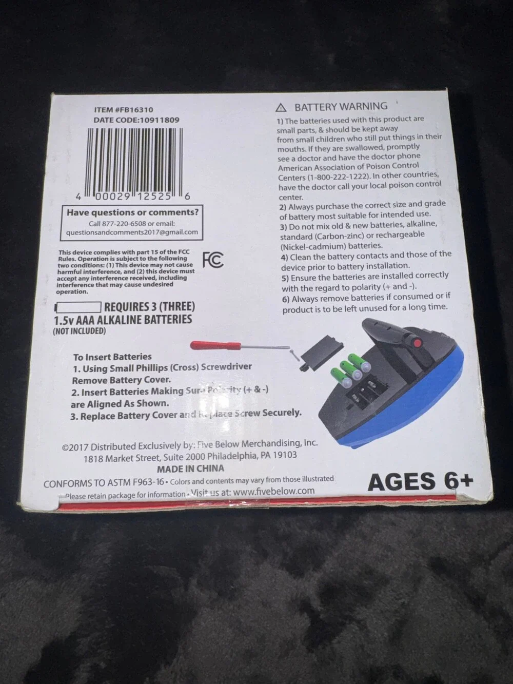 Blue Laser Tag Battle Weapon Handheld Infrared Blaster Ages 6+